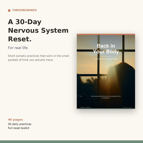 Back in Your Body 30-day nervous system reset PDF cover