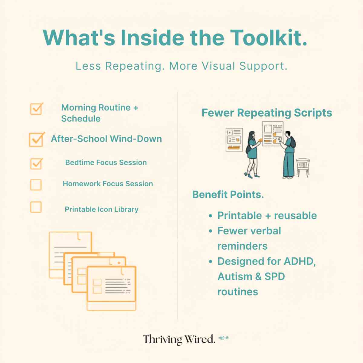 Flexible Routines for Focus & Daily Balance: Visual Schedule Toolkit for Kids - ThrivingWired