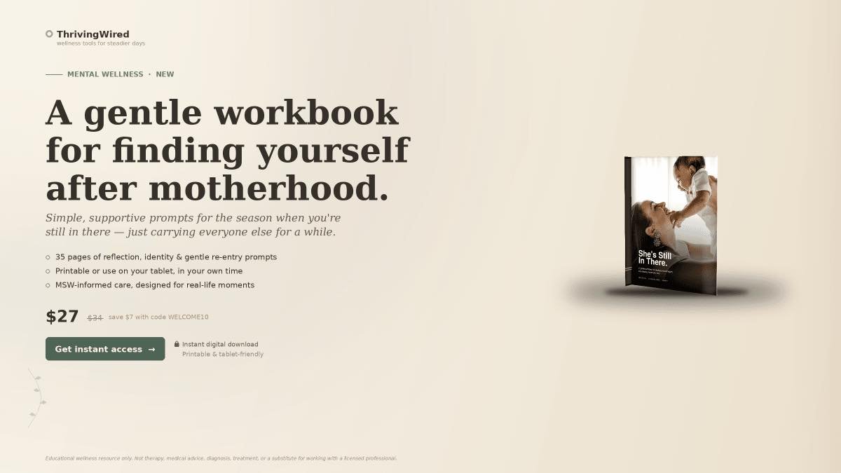 She’s Still In There: A Postpartum Workbook for Finding Yourself After Motherhood - ThrivingWired