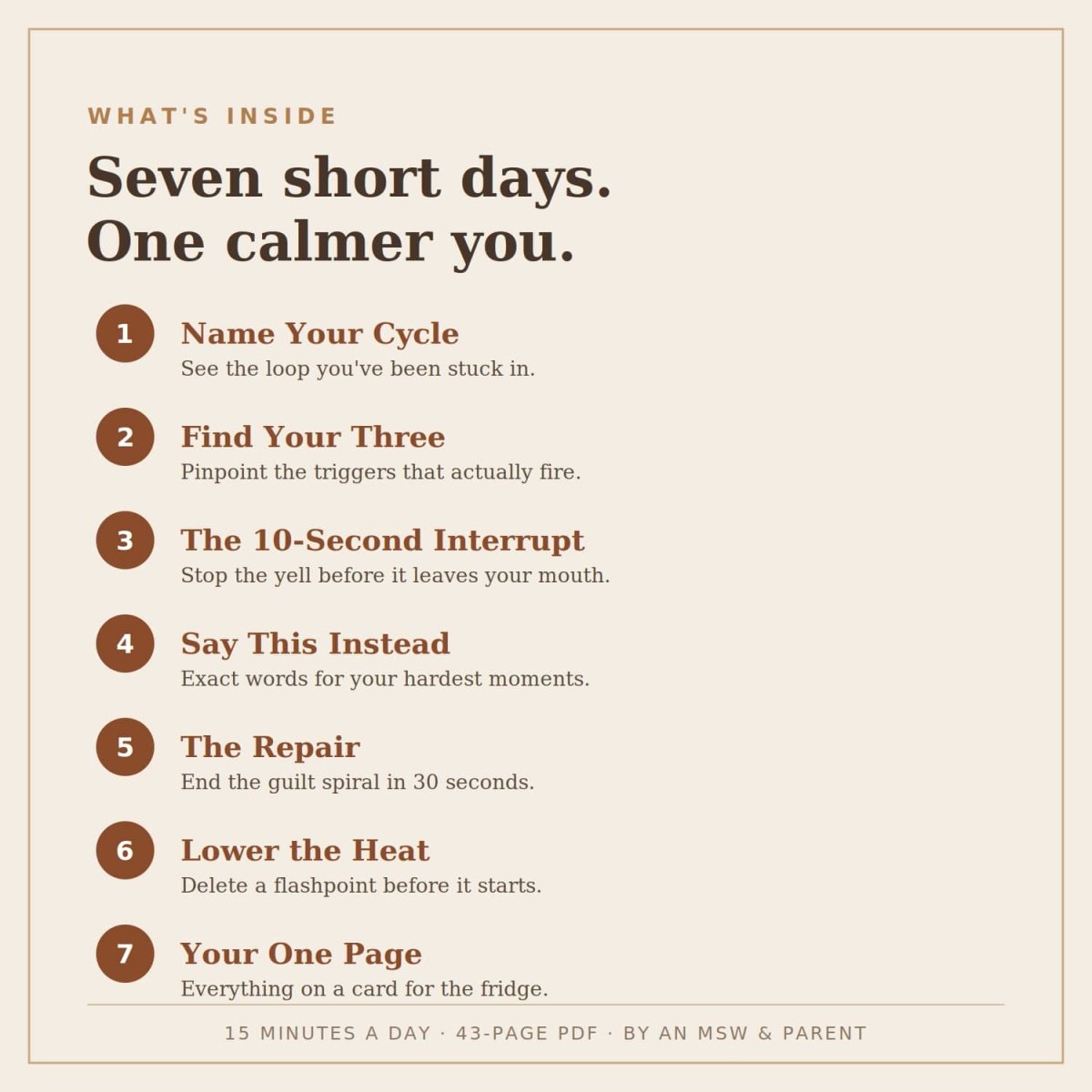 The Last Time You Lose It: A 7 - Day Calm - Parent Reset - ThrivingWired
