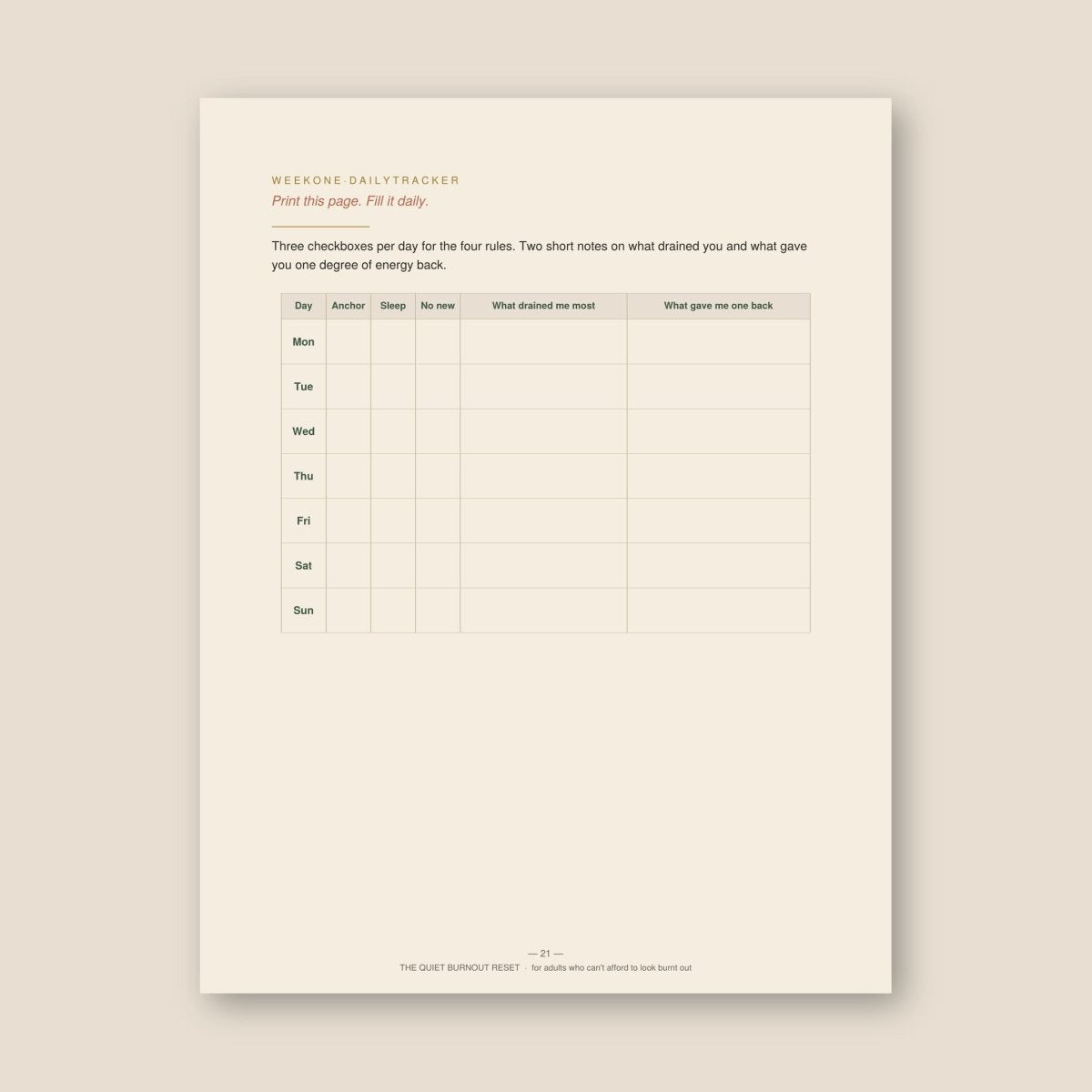 The Quiet Burnout Reset — A 30 - Day Recovery Plan for Adults Who Can't Take Time Off - ThrivingWired