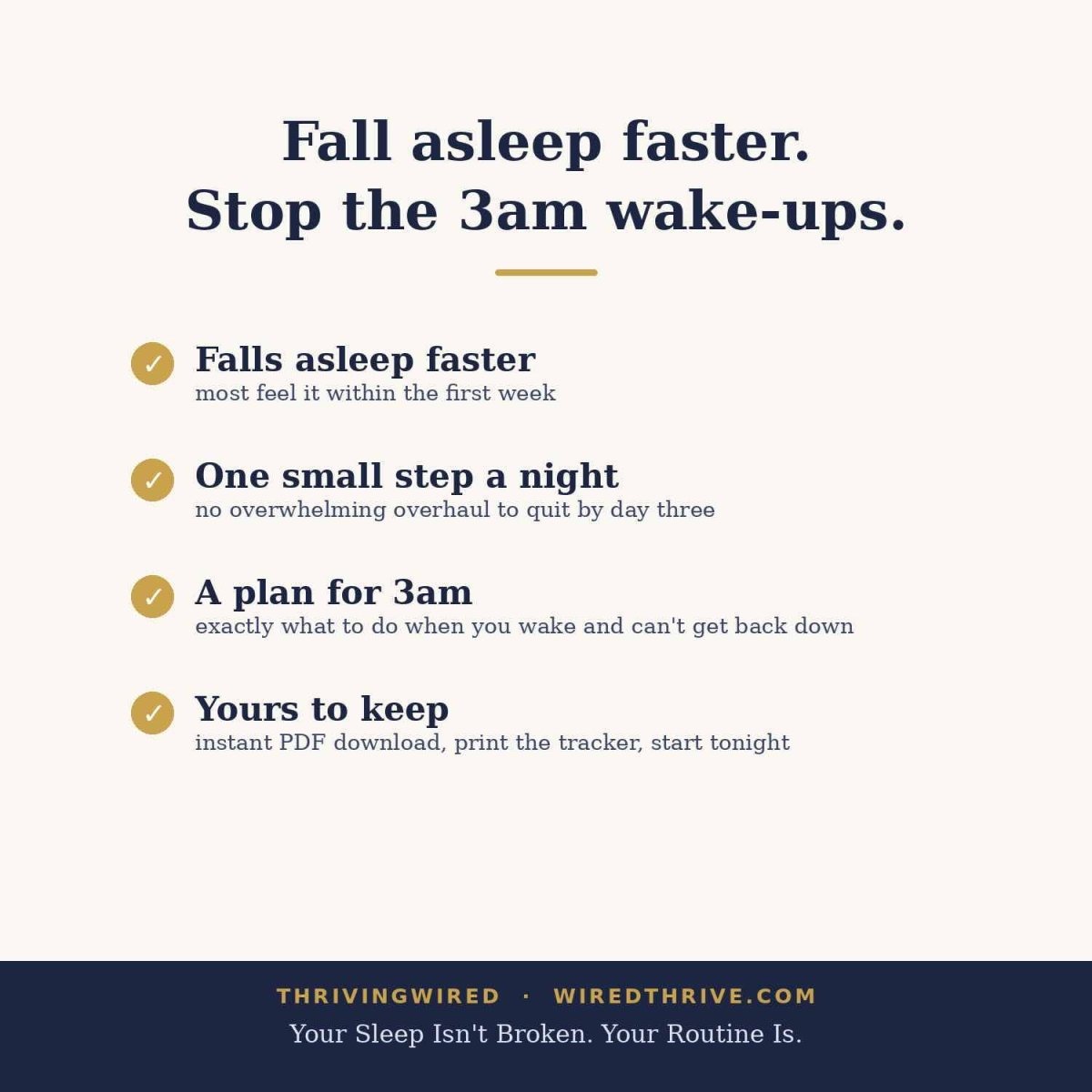Your Sleep Isn't Broken. Your Routine Is. — The 14 - Day Sleep Reset - ThrivingWired